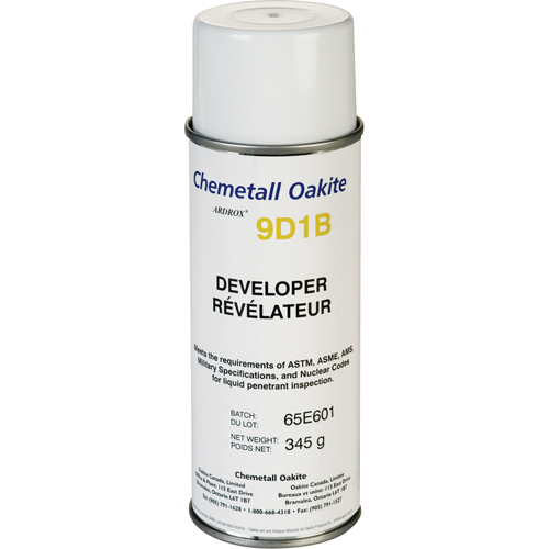 9D1B Non-Aqueous Developers, Aerosol Can Pronet Distribution