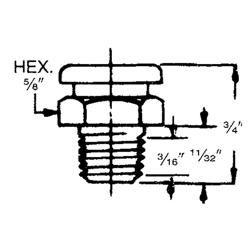 Standard Button Head Fitting, 1/8" PTF Thread Pronet Distribution