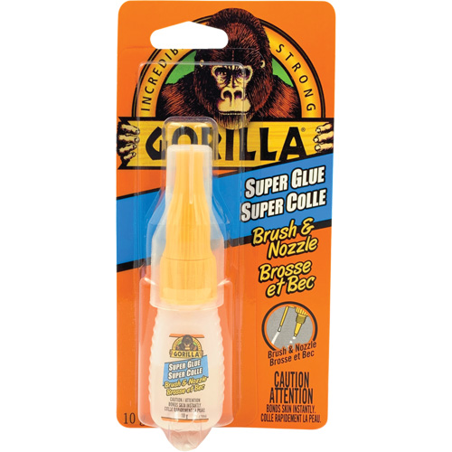 Colle cyanoacrylate avec embout et brosse, 10 g, Bouteille, Transparent Pronet Distribution
