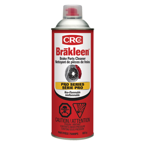 Produit de nettoyage ininflammable pour les freins de s&eacute;rie professionnelle Brakleen, Canette a&eacute;rosol Pronet Distribution