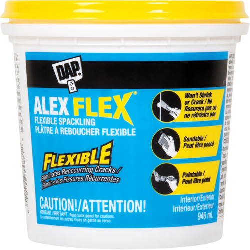 Pl&acirc;tre &agrave; reboucher flexible Alex Flex, 946 ml, Contenant en plastique Pronet Distribution