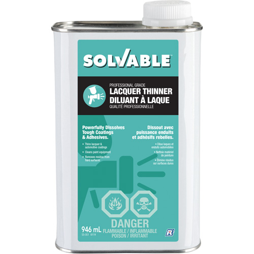 Diluant &agrave; lacque de calibre professionnel, Bidon rectangulaire, 946 ml Pronet Distribution