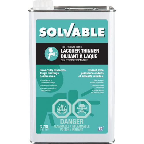 Diluant &agrave; lacque de calibre professionnel, Bidon rectangulaire, 3,78 L Pronet Distribution