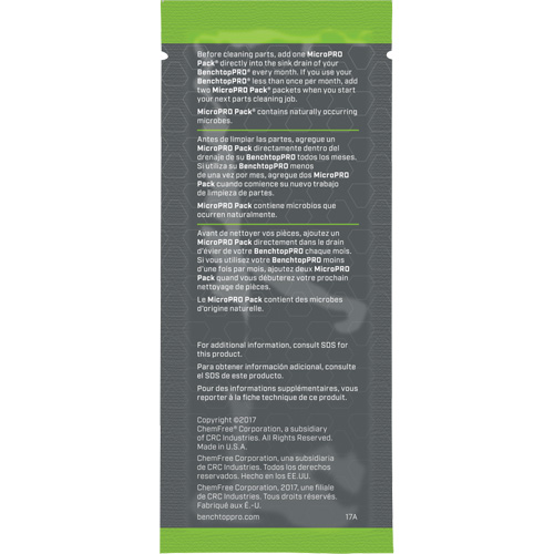 Agent nettoyant antimicrobien MicroPro Pack, 0,5 oz, Pochette Pronet Distribution
