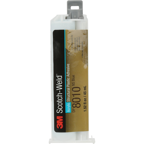 Scotch-Weld Structural Plastic Adhesive, Deux composants, Cartouche double, 45 ml, Bleu Pronet Distribution