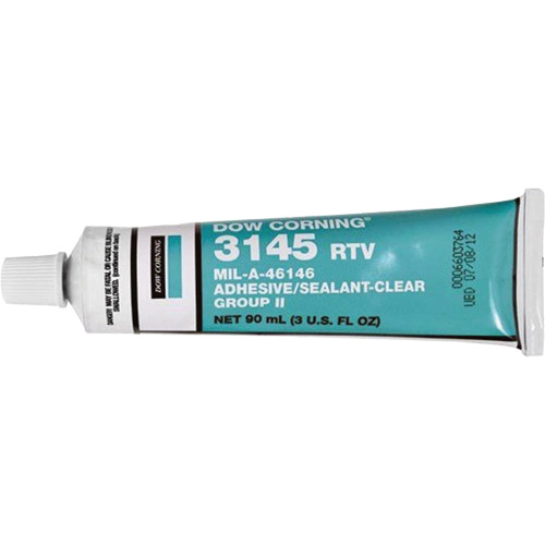 Scellant adh&eacute;sif &agrave; la silicone Dowsil RTV 3145 MIL-A-46146, Tube, Transparent Pronet Distribution