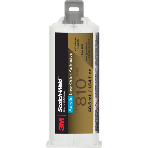 Adh&eacute;sif acrylique &agrave; faible odeur Scotch-Weld, Deux composants, Cartouche, 1,64 liq. oz., Blanc cass&eacute; Pronet Distribution