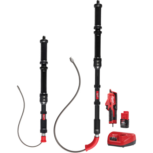 M12 Trapsnake 2-Tool Combo Urinal Auger Kit, Powered, Bulb, 4'/6' Cable Length, 1/2"/3/8" Cable Diameter Pronet Distribution