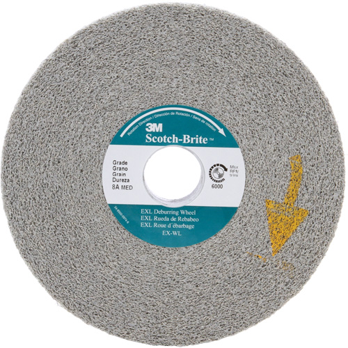 Meules d'&eacute;barbage EXL Scotch-Brite, 6" x 1", Arbre de 1", Oxyde d'aluminium Pronet Distribution