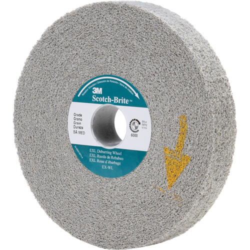 Meules d'&eacute;barbage EXL Scotch-Brite, 6" x 1", Arbre de 1", Oxyde d'aluminium Pronet Distribution