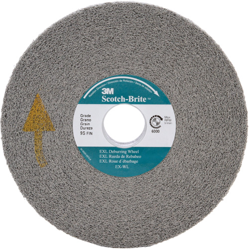 Meule d'&eacute;barbage EXL Scotch-Brite, 6" x 1", Arbre de 1" Pronet Distribution
