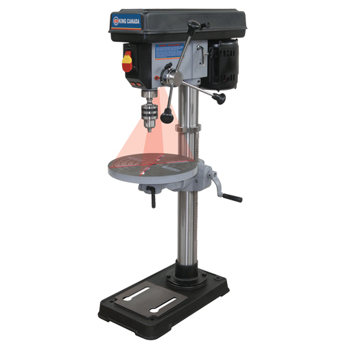 Perceuses &agrave; colonne avec laser, 13", Mandrin 5/8", 3670 tr/min Pronet Distribution