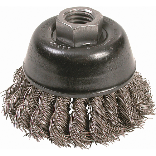 Knot Wire Cup Brushes - High Speed Small Grinder, 2-3/4" Dia. x 5/8"-11 Arbor Pronet Distribution