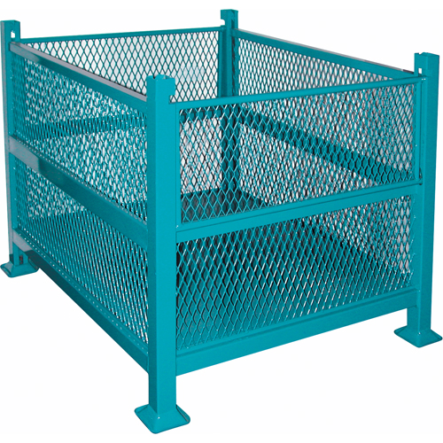 Conteneurs en m&eacute;tal grillag&eacute;, 2 panneaux repliables, Capacit&eacute; 3000 lb, 34,5" la x 40,5" p x 32,25" h Pronet Distribution