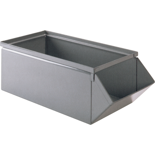 Bac en acier, Cap. 100 lb, 15" la x 24" p x 11" h, Bleu Pronet Distribution