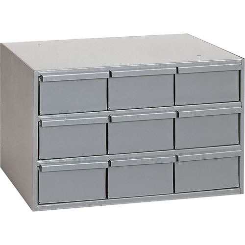 Industrial Drawer Cabinets, 9 Drawers, 17-1/4" W x 11-5/8" D x 10-7/8" H, Grey Pronet Distribution