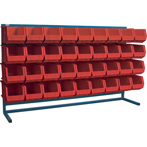Rayonnage &agrave; persienne avec bacs, 36 bacs, 72" la x 15" p x 40" h Pronet Distribution