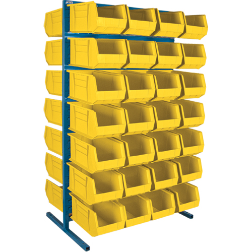 Support stationnaire deux c&ocirc;t&eacute;s pour bacs, 36" la x 24" p x 61" h, 56 bacs Pronet Distribution
