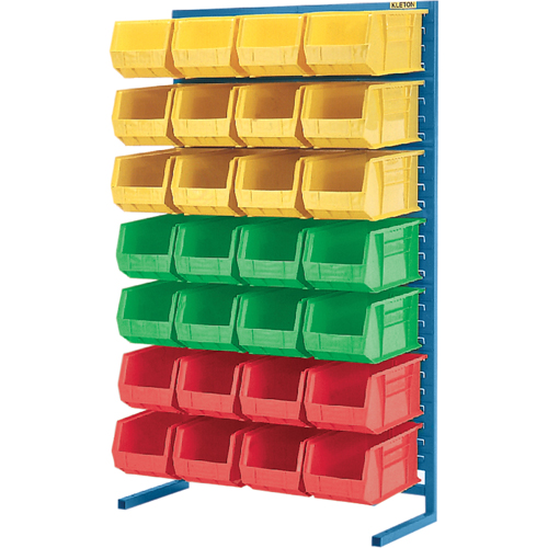 Stationary Bin Racks  -Single-Sided - Rack Only, 36" W x 12" D x 61" H Pronet Distribution