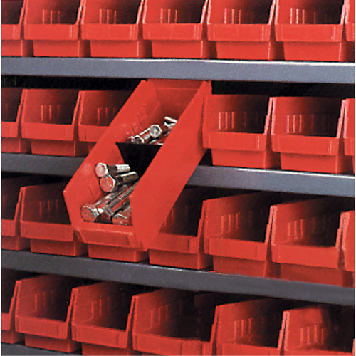Shelf Bins, 4-1/8" W x 4" H x 23-5/8" D, Blue, 50 lbs. Capacity Pronet Distribution