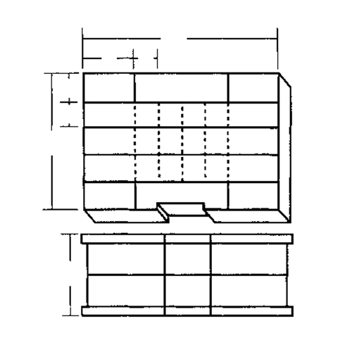 Boîte &agrave; compartiments, Plastique, 48 compartiments, 15-1/2" la x 11-3/4" p, 5" h, Gris Pronet Distribution