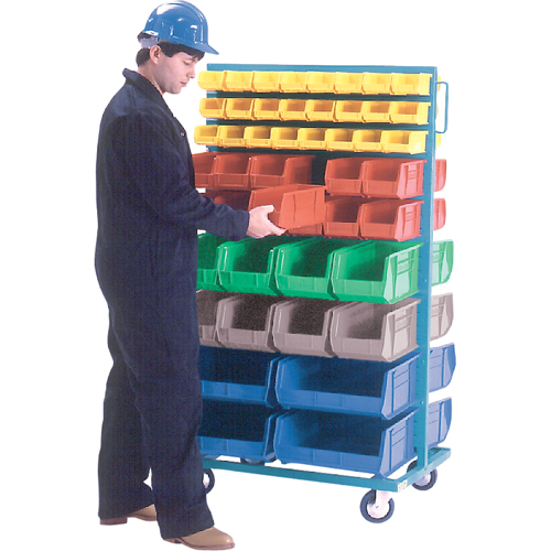 Supports mobiles pour contenants - &agrave; deux c&ocirc;t&eacute;s, 0 bacs, 36" la x 24" p x 67-1/2" h Pronet Distribution