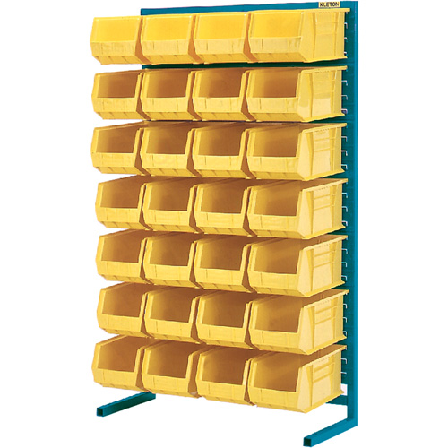 Single-Sided Stationary Bin Rack, 36" W x 12" D x 61" H, 28 Bins Pronet Distribution