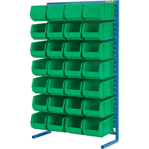 Support stationnaire pour bacs &agrave; un c&ocirc;t&eacute;, 36" la x 12" p x 61" h, 28 bacs Pronet Distribution