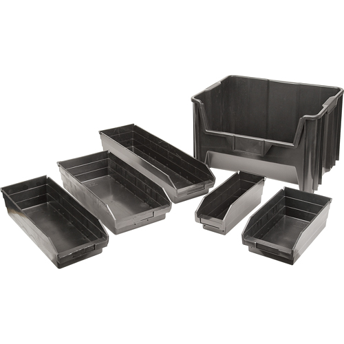 Bacs &agrave; pi&egrave;ces en plastique recycl&eacute;, 4-1/8" la x 11-5/8" p x 4" h, Capacit&eacute; de 30 lb Pronet Distribution