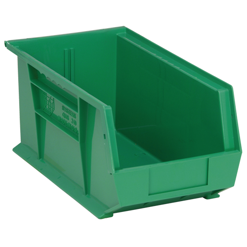 Ultra Stack & Hang Bin, 8-1/4" W x 7" H x 14-3/4" D, Green Pronet Distribution