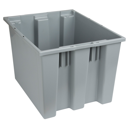 Contenants Stack & Nest, 13" x 19,5" x 15,5", Gris Pronet Distribution