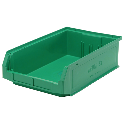 Contenants g&eacute;ants empilables, 12,375" la x 19,75" p x 5,875" h, Vert Pronet Distribution