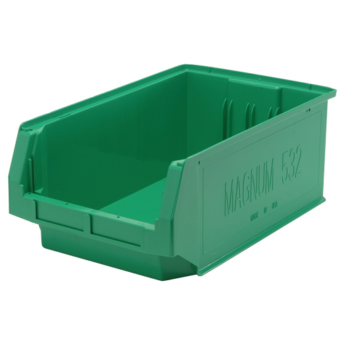 Giant Stacking Containers, 12.375" W x 19.75" D x 7.875" H, Green Pronet Distribution