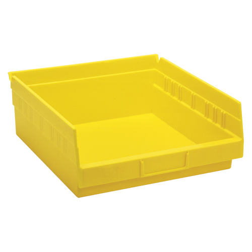 Bacs de rangement pour tablettes, 11-1/8" la x 4" H x 11-5/8" p, Jaune, Capacit&eacute; 30 lb Pronet Distribution