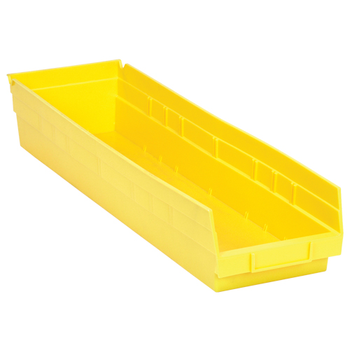Bacs de rangement pour tablettes, 6-5/8" la x 4" H x 23-5/8" p, Jaune, Capacit&eacute; 50 lb Pronet Distribution