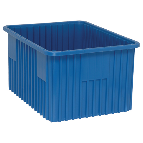 Divider Box&reg; Containers, Plastic, 22.5" W x 17.5" D x 12" H, Blue Pronet Distribution
