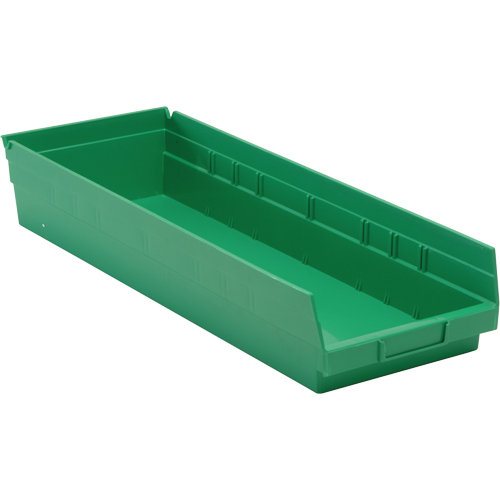 Bacs pour tablette, 8-3/8" la x 4" H x 23-5/8" p, Vert, Capacit&eacute; 50 lb Pronet Distribution