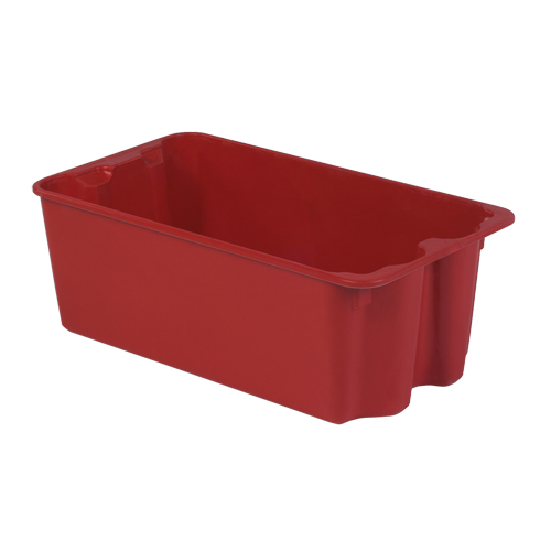 Stack-N-Nest&reg; Plexton Containers, 16.9" W x 30.6" D x 11.1" H, Red Pronet Distribution