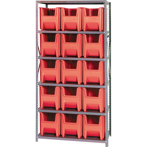 &eacute;l&eacute;ment de rayonnage, Acier, Sans boulons, De base, 36" la x 75" h x 18" p Pronet Distribution