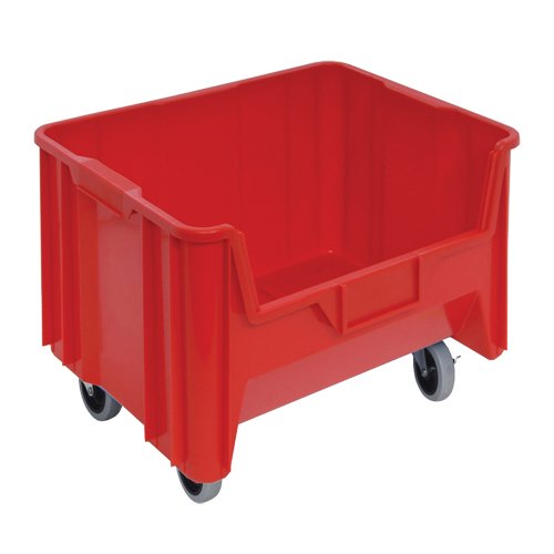 Mobile Giant Stack Container, 12-7/16" H x 19-7/8" W x 15-1/4" D, 250 lbs. Capacity, Red Pronet Distribution