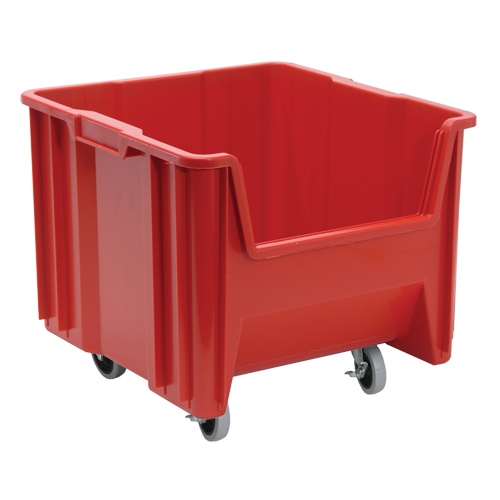 Mobile Giant Stack Container, 12-1/2" H x 16-1/2" W x 17-1/2" D, 250 lbs. Capacity, Red Pronet Distribution