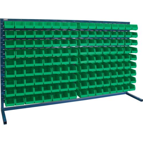 Rayonnage &agrave; persienne avec bacs, 144 bacs, 72" la x 15" p x 40" h Pronet Distribution