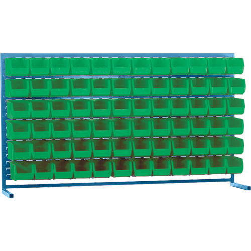 Rayonnage &agrave; persienne avec bacs, 72 bacs, 72" la x 15" p x 40" h Pronet Distribution