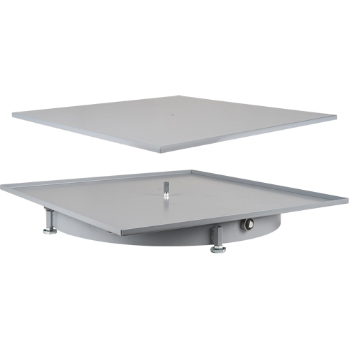 Heavy-Duty Industrial Carousel Drawer Cabinets, Steel, 27-1/2" W x 27-1/2" D x 4" H, Grey Pronet Distribution