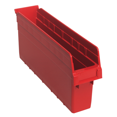 Bacs pour &eacute;tag&egrave;re Store-Max, 4-3/8" la x 8" H x 17-7/8" p, Rouge, Capacit&eacute; 56 lb Pronet Distribution