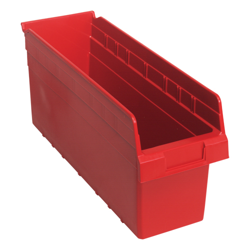 Bacs pour &eacute;tag&egrave;re Store-Max, 6-5/8" la x 8" H x 17-7/8" p, Rouge, Capacit&eacute; 56 lb Pronet Distribution