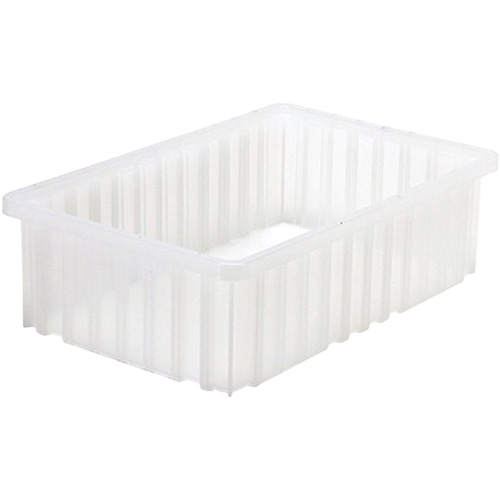 Contenant Divider Box, Plastique, 16,5" la x 10,875" p x 5" h, Gris Pronet Distribution