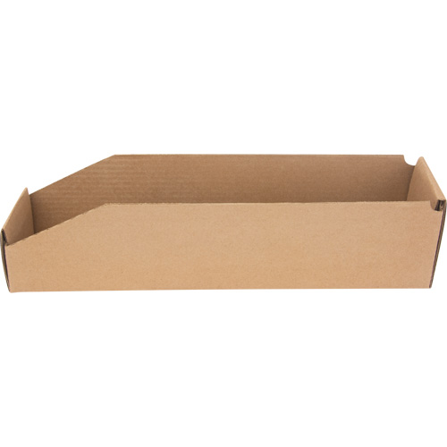 Boîtes profondes en carton ondul&eacute;, 3-3/4" la x 17-1/4" p x 4-1/2" h, Beige Pronet Distribution