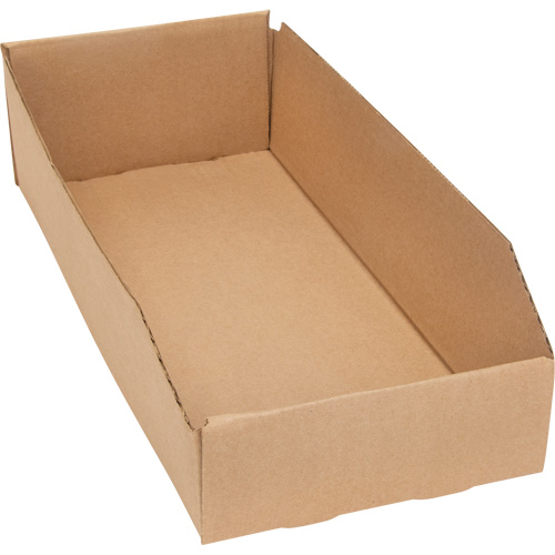 Boîtes profondes en carton ondul&eacute;, 7-3/4" la x 17-1/4" p x 4-1/2" h, Beige Pronet Distribution