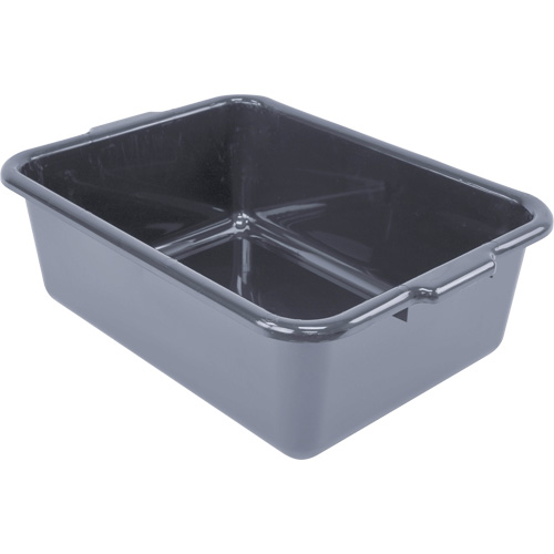 Bac d'entreposage tout usage &agrave; fond plat, 7" ha x 15" p x 21" lo, Plastique, Gris Pronet Distribution